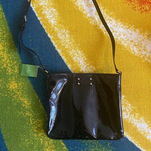 Medium Black Kate Spade Bag Patent Leather Crossbody Bag